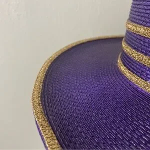 Accessories | Derby Style Purple Sparkly Metallic Gold Trim  display picture 3